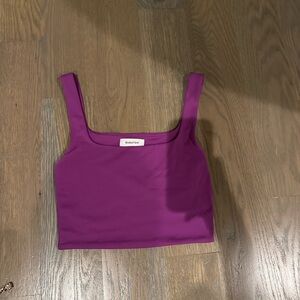 Purple Aritzia Babton cropped tank top